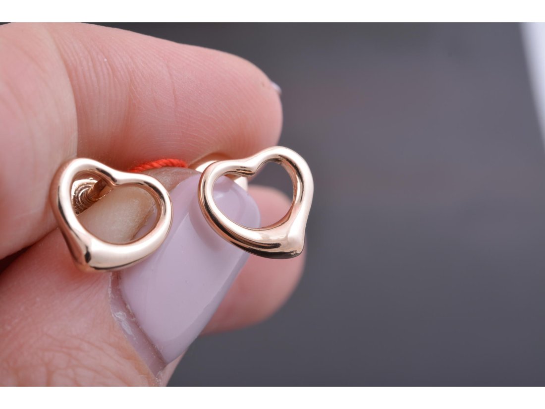 Сережки-пусети "Сердечки" - Купити