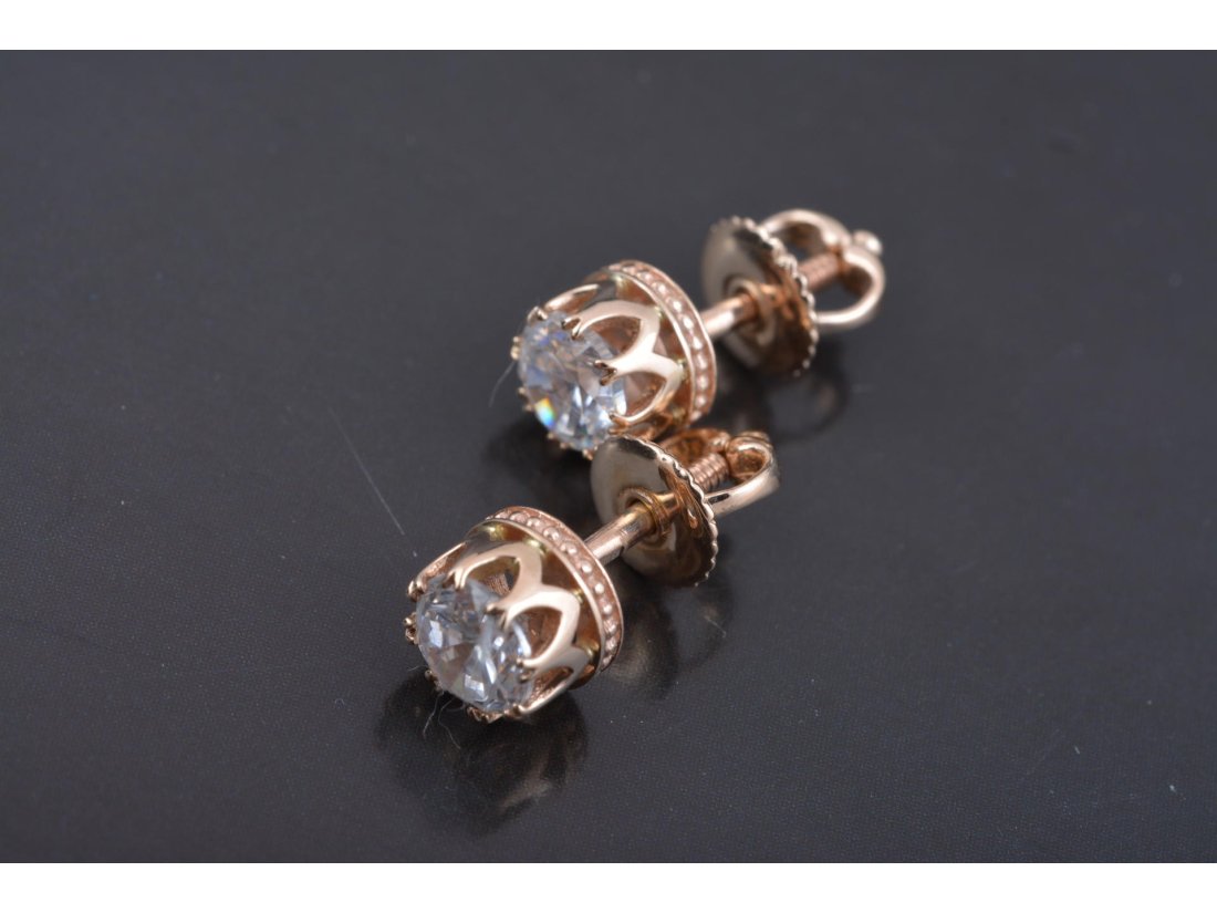 Сережки-пусети "Корона"