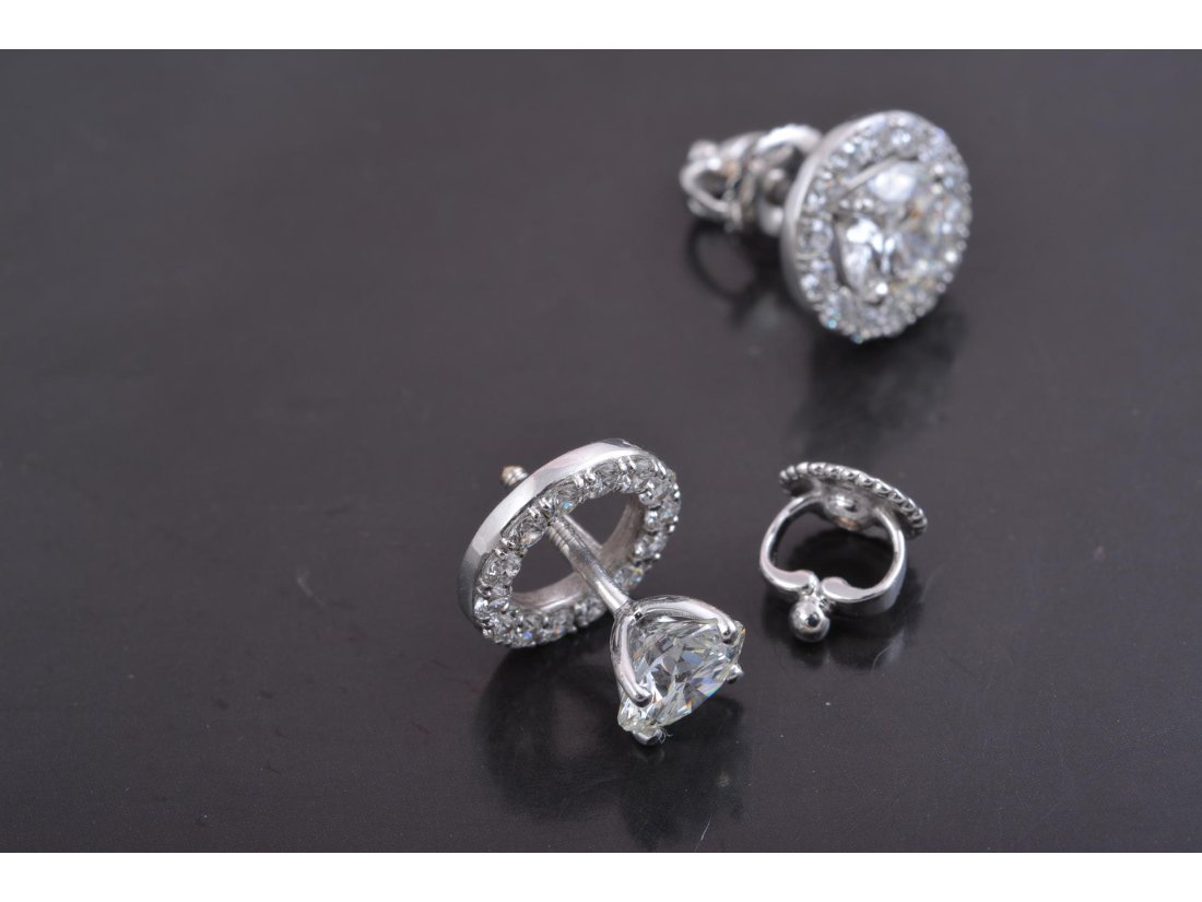 Сережки-трансформери з діамантами - Купити