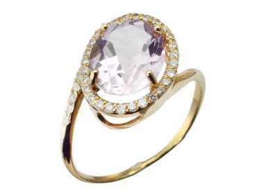 Жіноча каблучка з аметистом - Фото Жіноча каблучка з аметистом - Купити