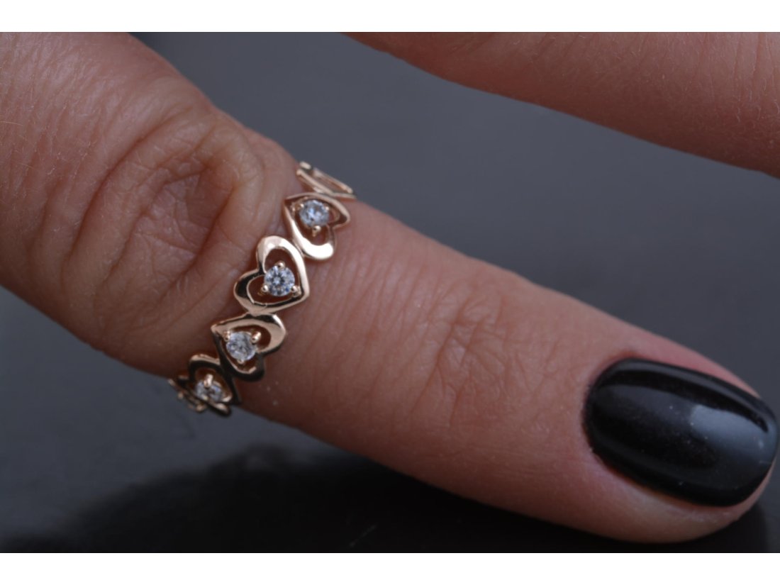 Жіноча каблучка &quot;Сердечки&quot; - Багира