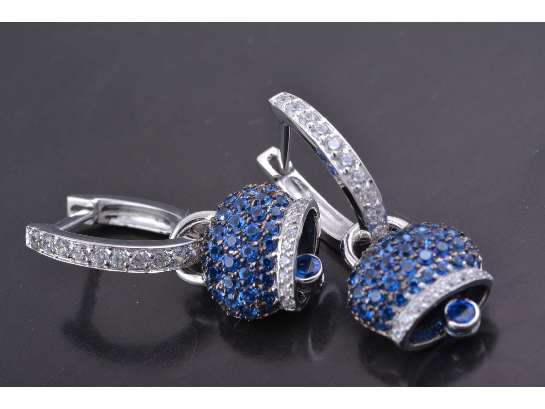 Сережки у стилі Chantecler, біле золото - Багира