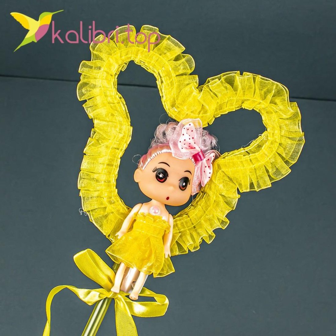 Сяючі палички ляльки жовті оптом фото 421