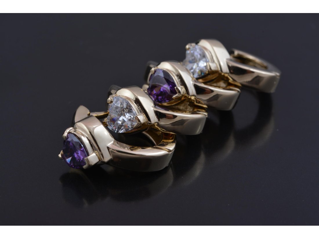 Сережки "Сердечки"