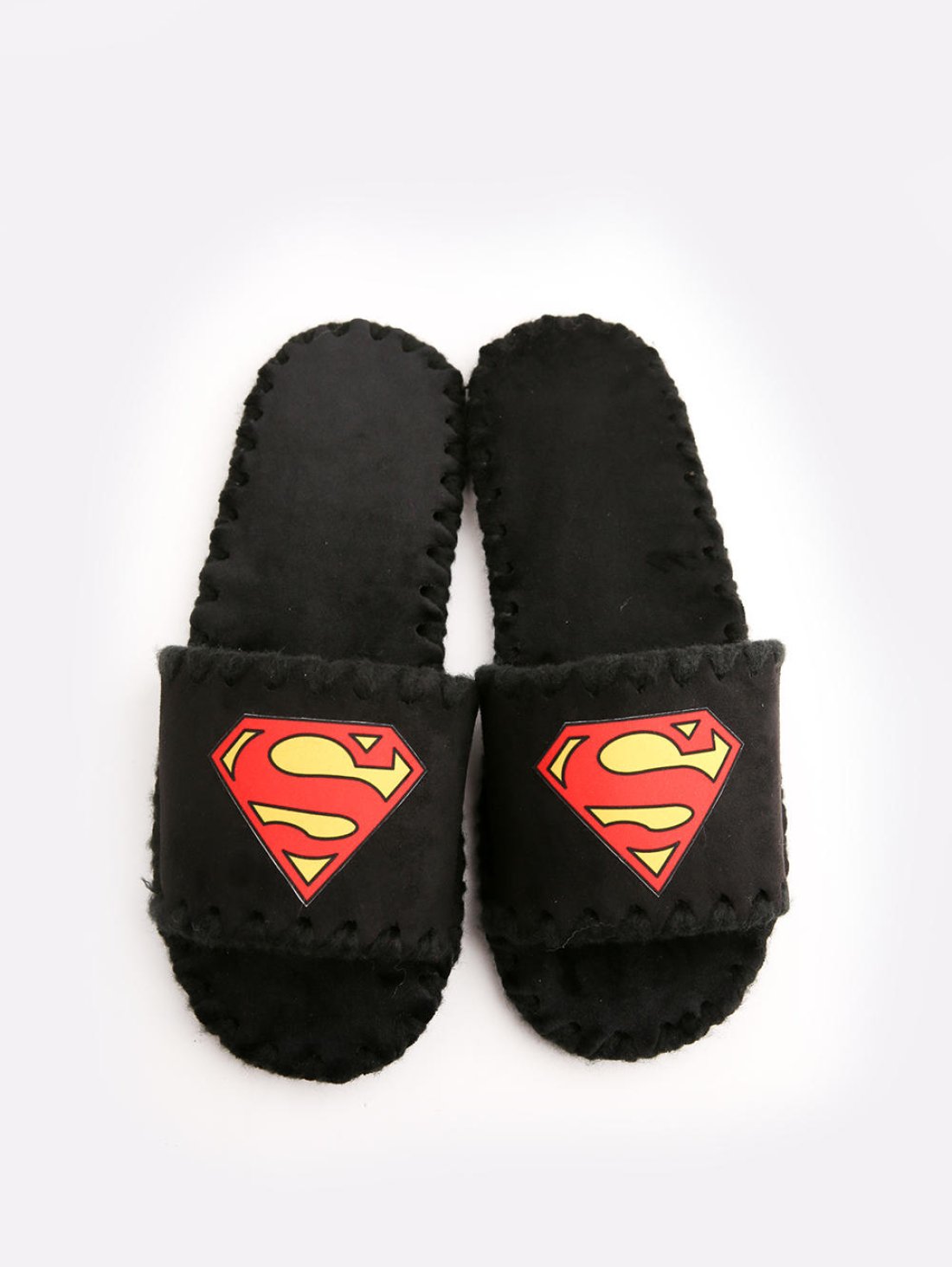 Чоловічі домашні капці кольоровий Superman, чорні відкриті, Family Story - FamilyStory EN