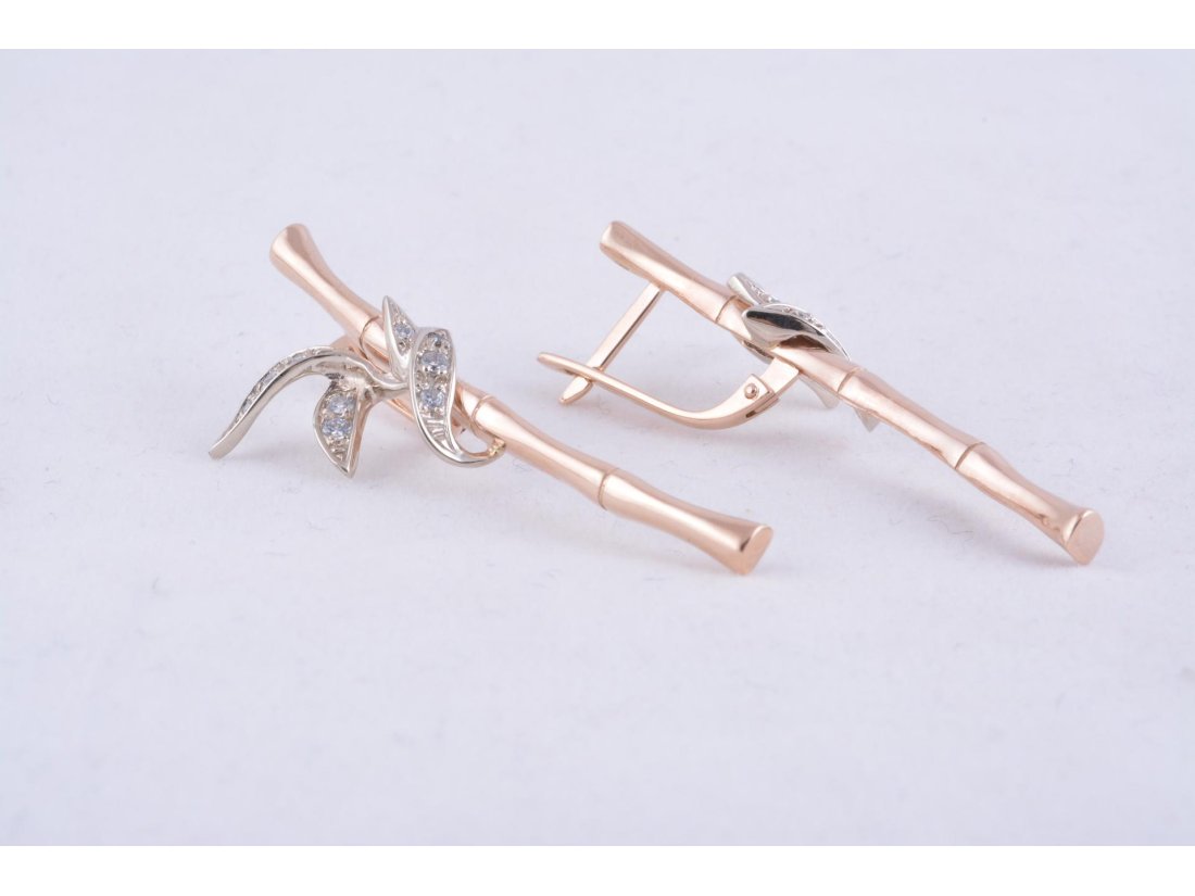 Сережки "Бамбук" - Багира