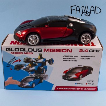 Машинка трансформер на радиоуправлении (Bugatti robot car) оптом, фото 8690