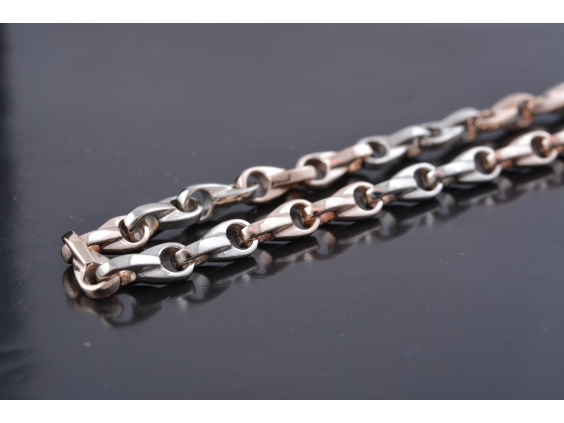 Ланцюг із комбінованого золота, ручне складання в стилі Baraka