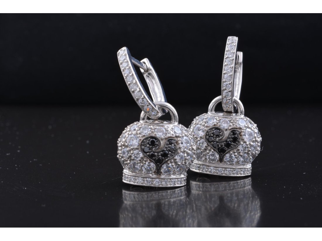 Сережки з півнем у стилі Chantecler, срібло - Багира