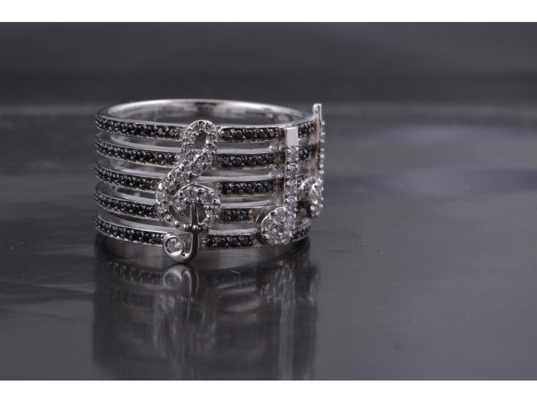 Каблучка &quot;Нотний стан&quot; та &quot;Скрипковий ключ&quot; - Купити