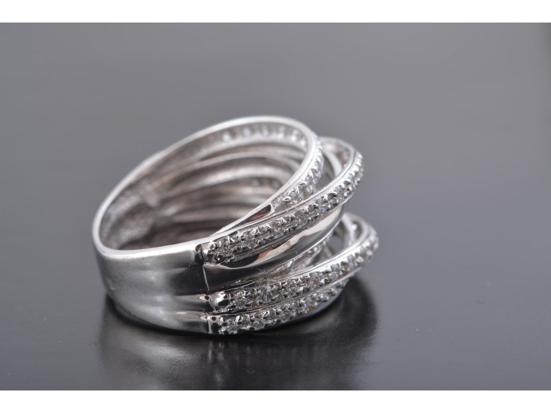 Каблучка жіноча з білого та лимонного золота