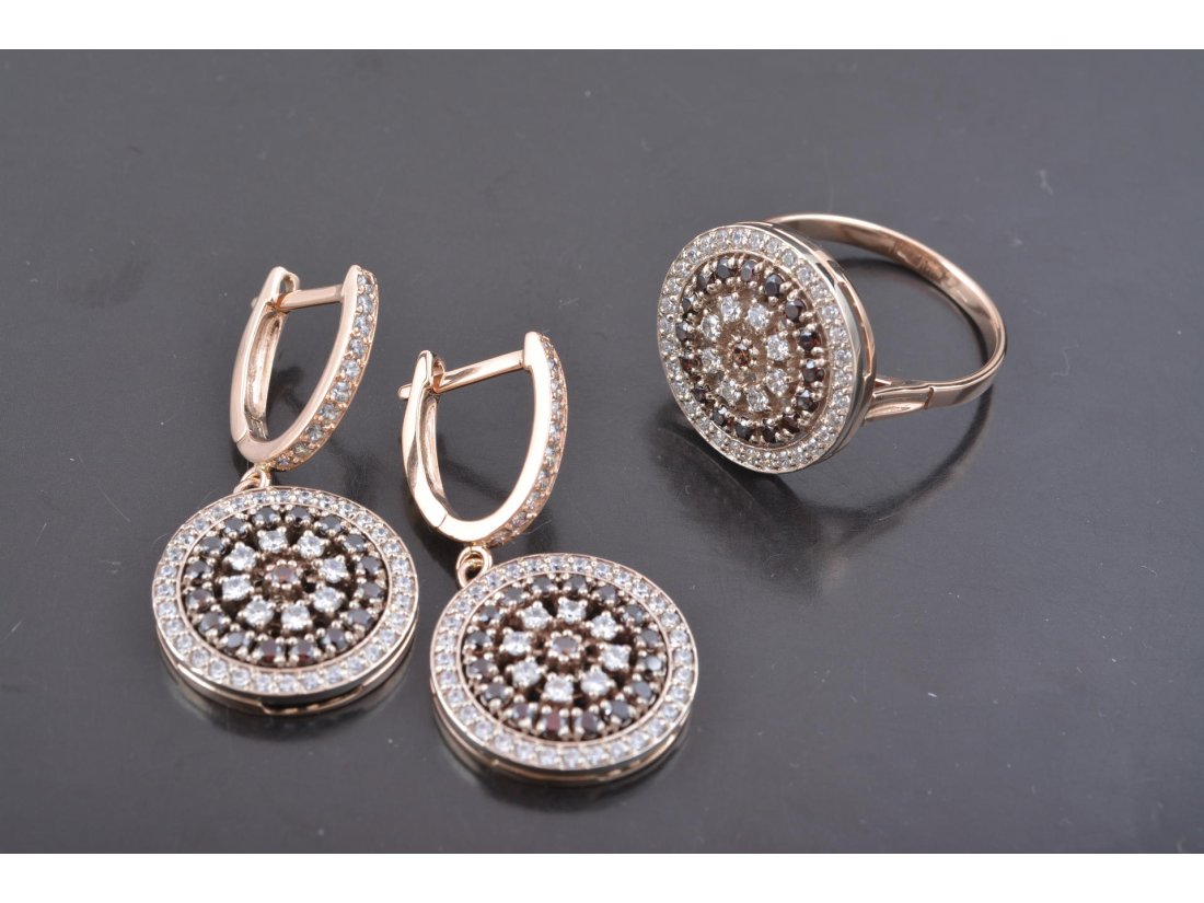 Гарнітур з розсипом каміння