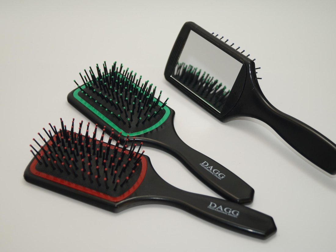 Щітка масажна для волосся з дзеркалом "DAGG" 854А - Кристалік