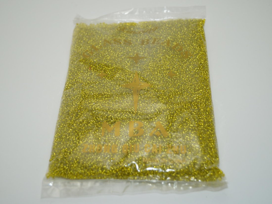 Бісер Дрібнийй Китайський. 450 г. №12/30 Лимонний. - Кристалік