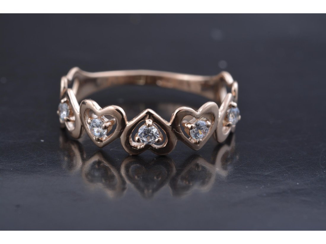 Жіноча каблучка &quot;Сердечки&quot;