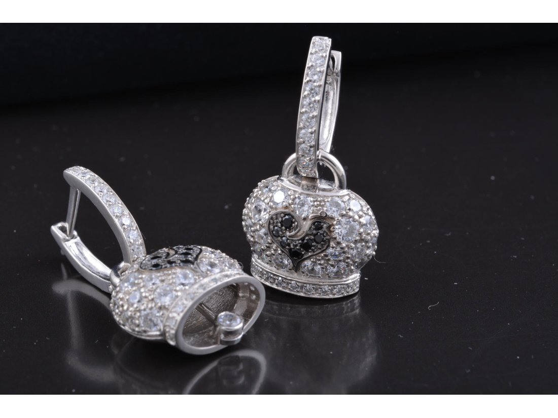 Сережки з півнем у стилі Chantecler, срібло - Купити