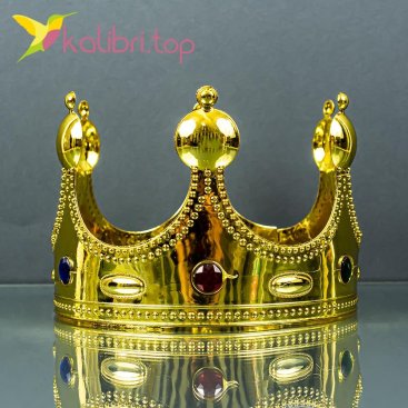 Карнавальна корона Короля золото оптом фото 548