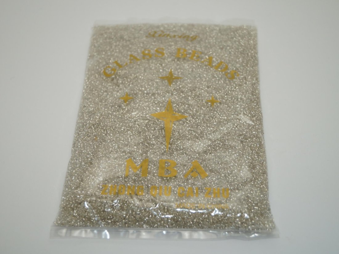 Бісер Дрібний Китайський. 450 г. №12/21 Срібний. - Кристалік