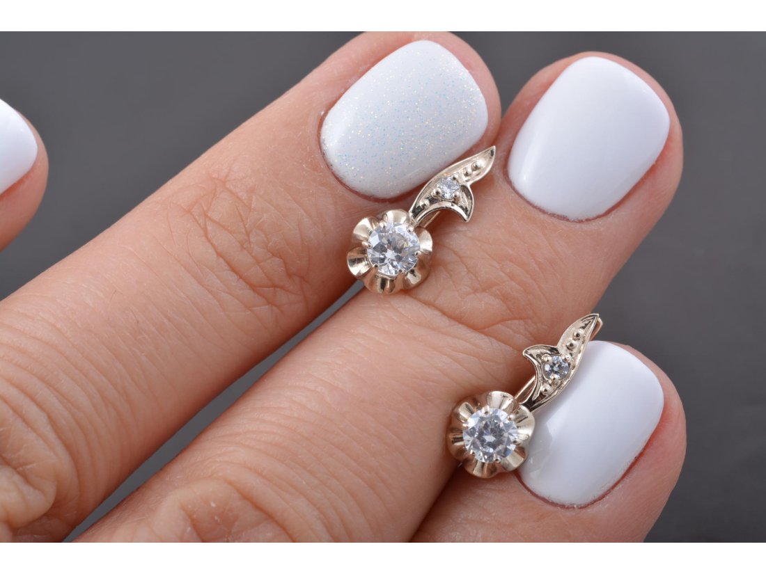 Сережки "Трояндочка" класичні - Купити