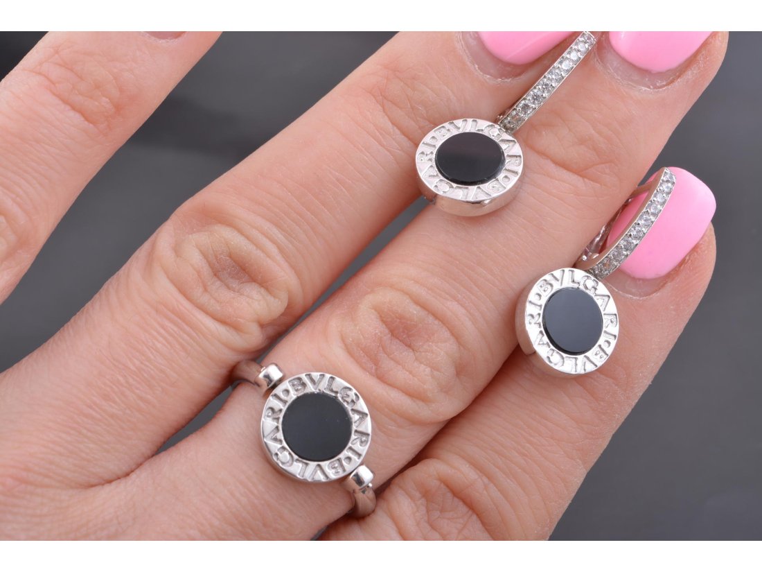 Гарнітур з оніксом та перламутром