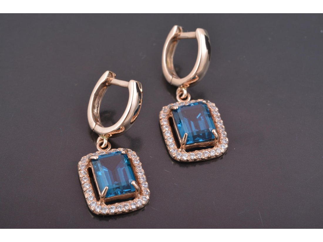 Сережки з топазом