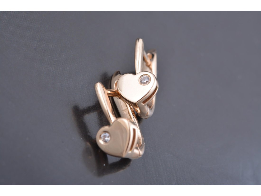 Сережки "Сердечки"