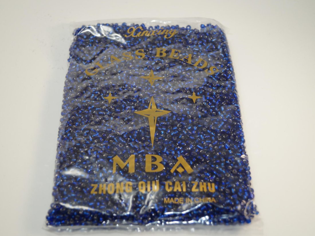 Бісер великий,Китайський. 450г. Синій - Кристалік