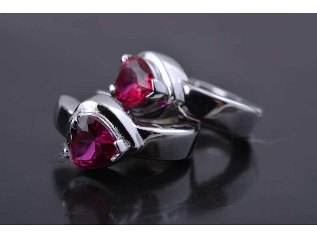 Сережки "Сердечки"