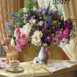 Цветы в вазе 40х50 оптом, фото 1589