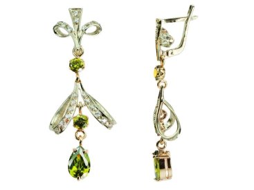 Довгі сережки, вечірні - Фото Довгі сережки, вечірні - Купити