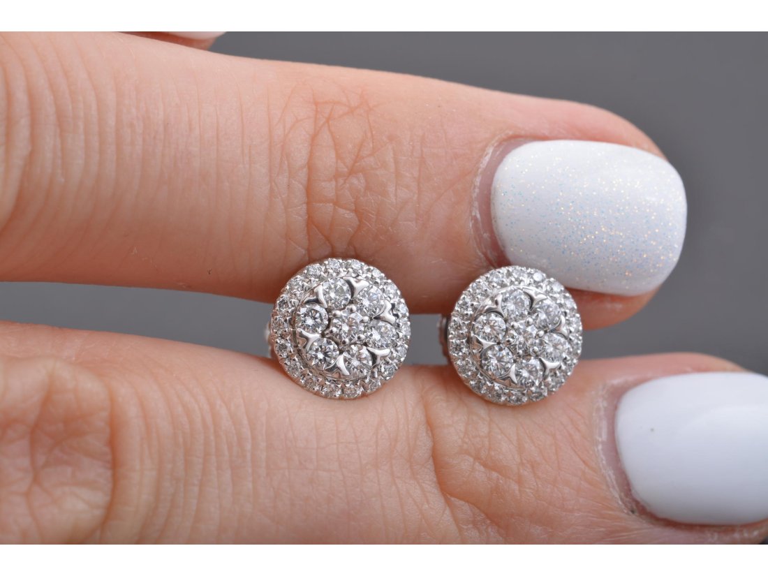 Пусети з діамантами - Купити