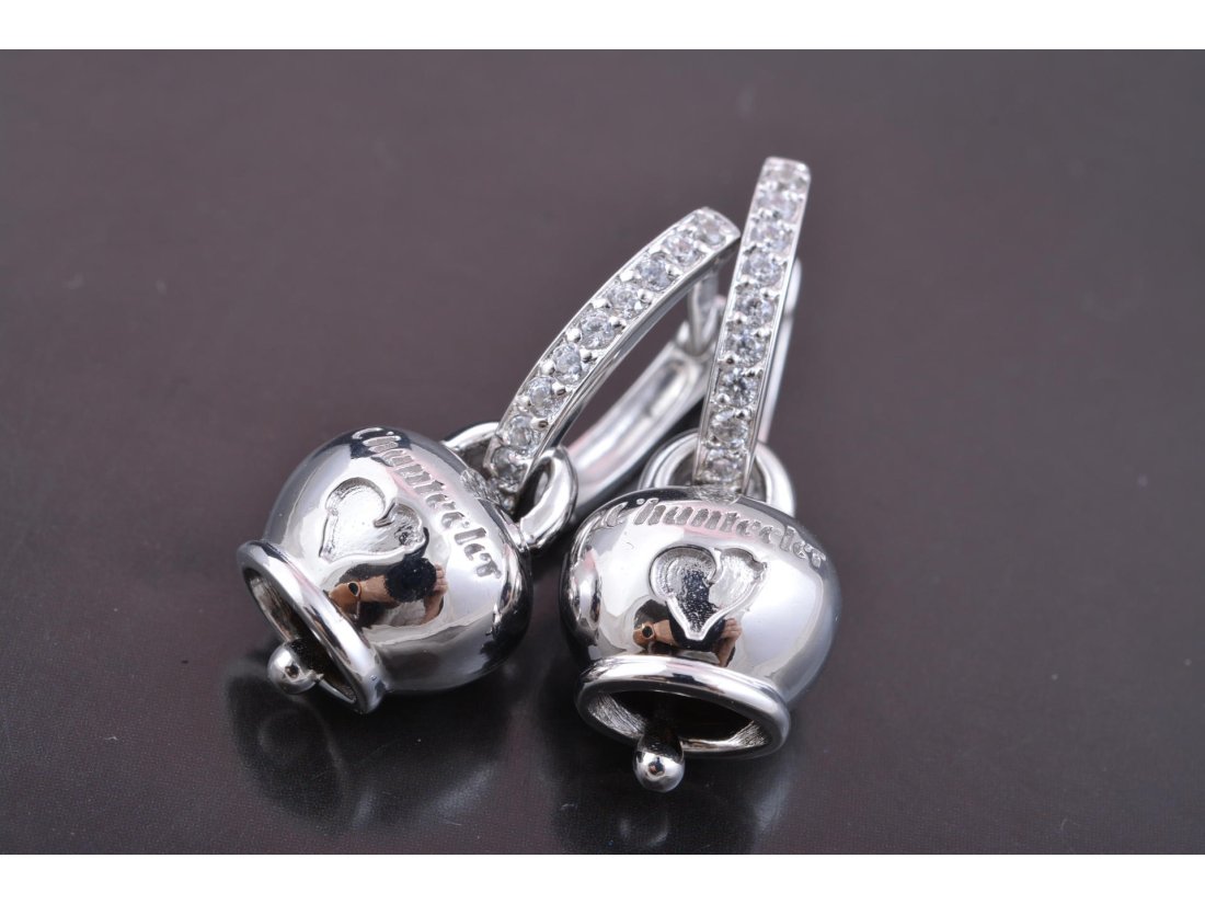 Сережки у стилі Chantecler, біле золото