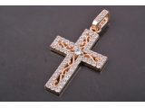 Підвіс "Хрест з камінням "Завитушки"
