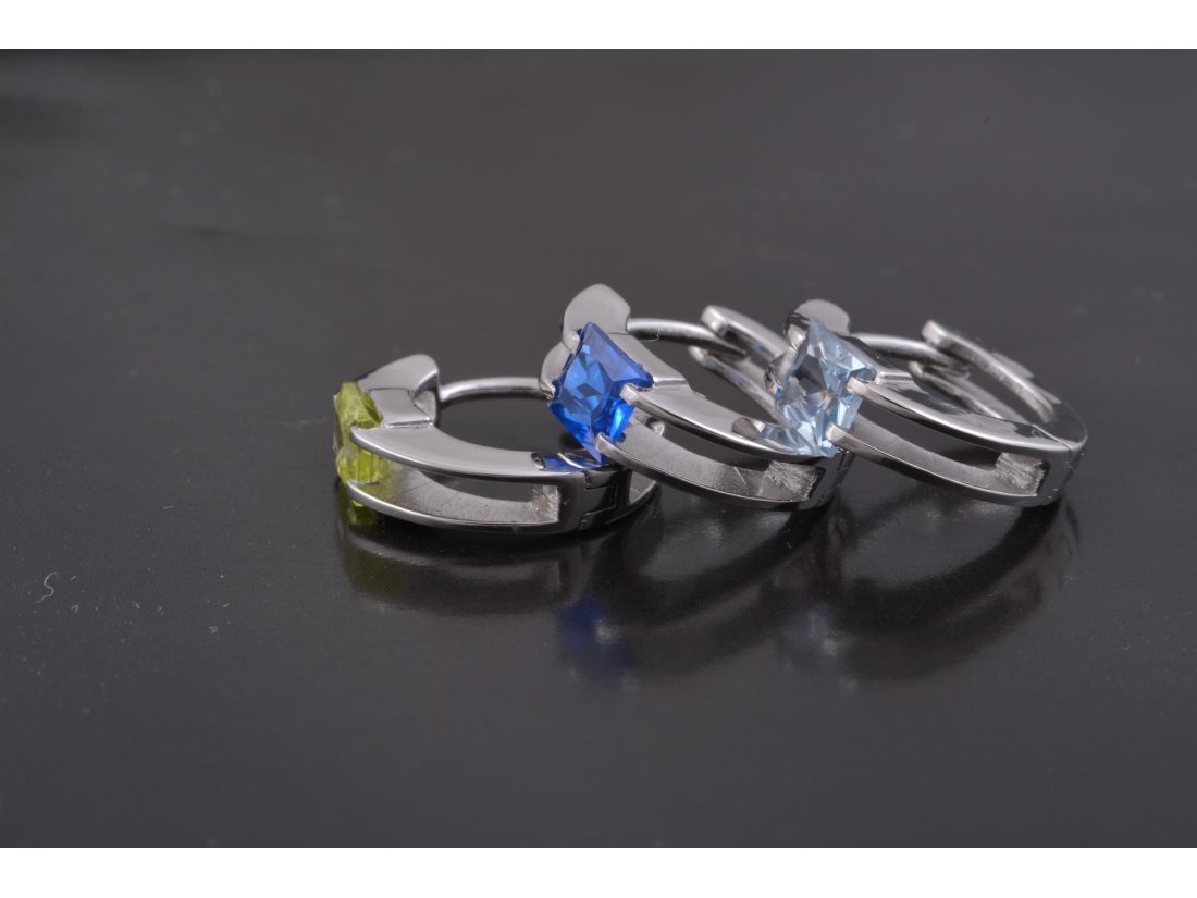 Сережки з квадратним цирконієм