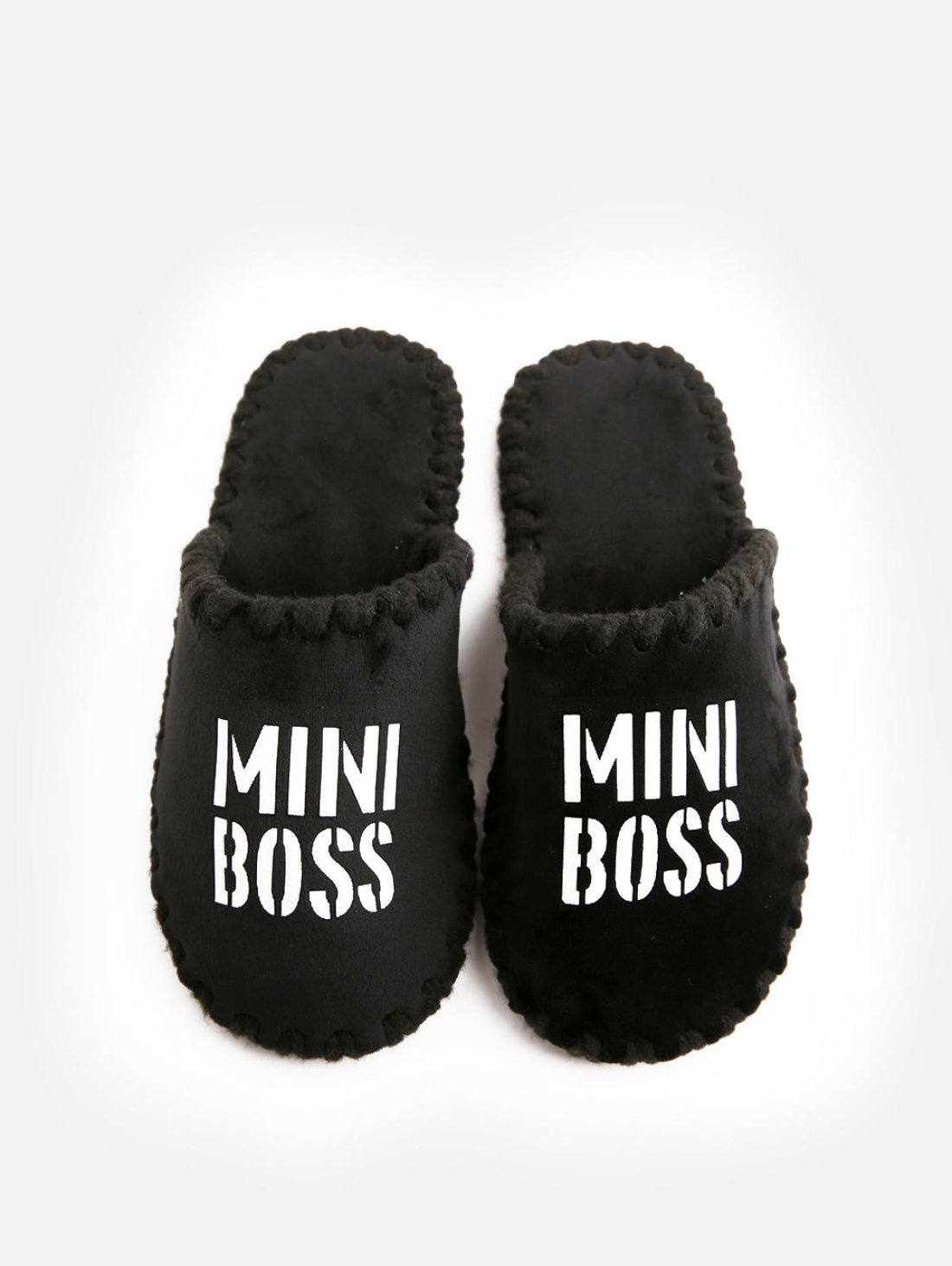 Детские домашние тапочки Mini Boss, черные закрытые, Family Story - Купить