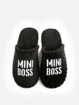 Чоловічі домашні капці Класичні Mini Boss закриті Чорні - Купити