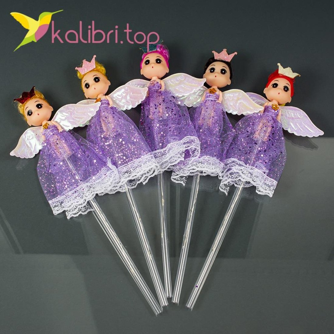 Сяючі LED палички дівчинки принцеси фіолетові оптом фото 102