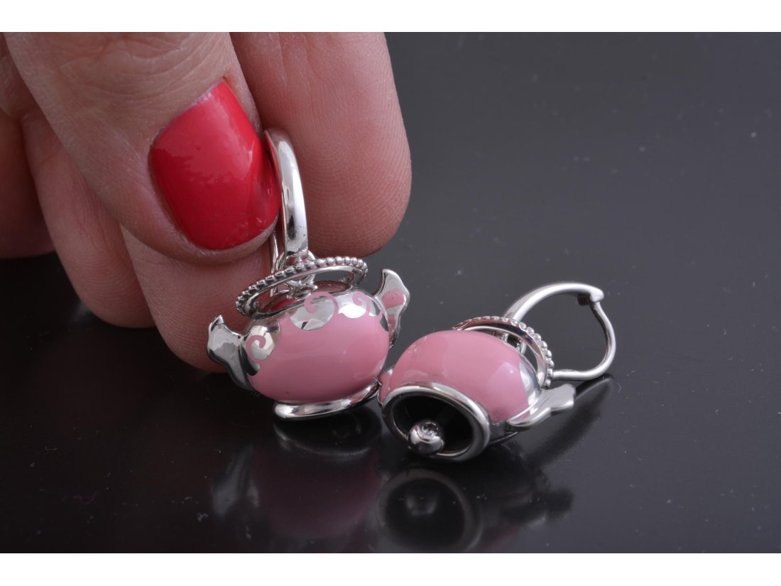 Сережки дзвіночки у стилі Chantecler, срібло