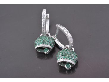 Сережки у стилі Chantecler, біле золото - Купити