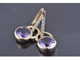 Сережки з аметистом