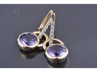 Сережки з аметистом - Купити