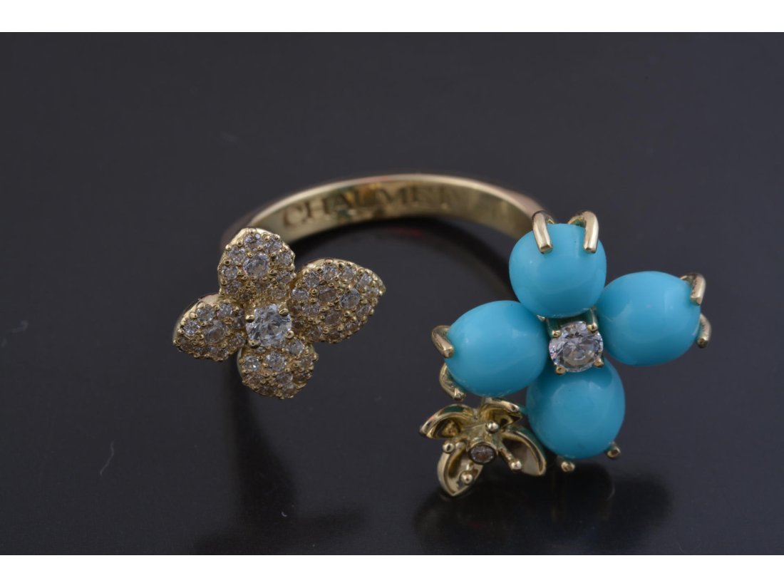 Каблучка в стилі Chaumet з бірюзою - Багира