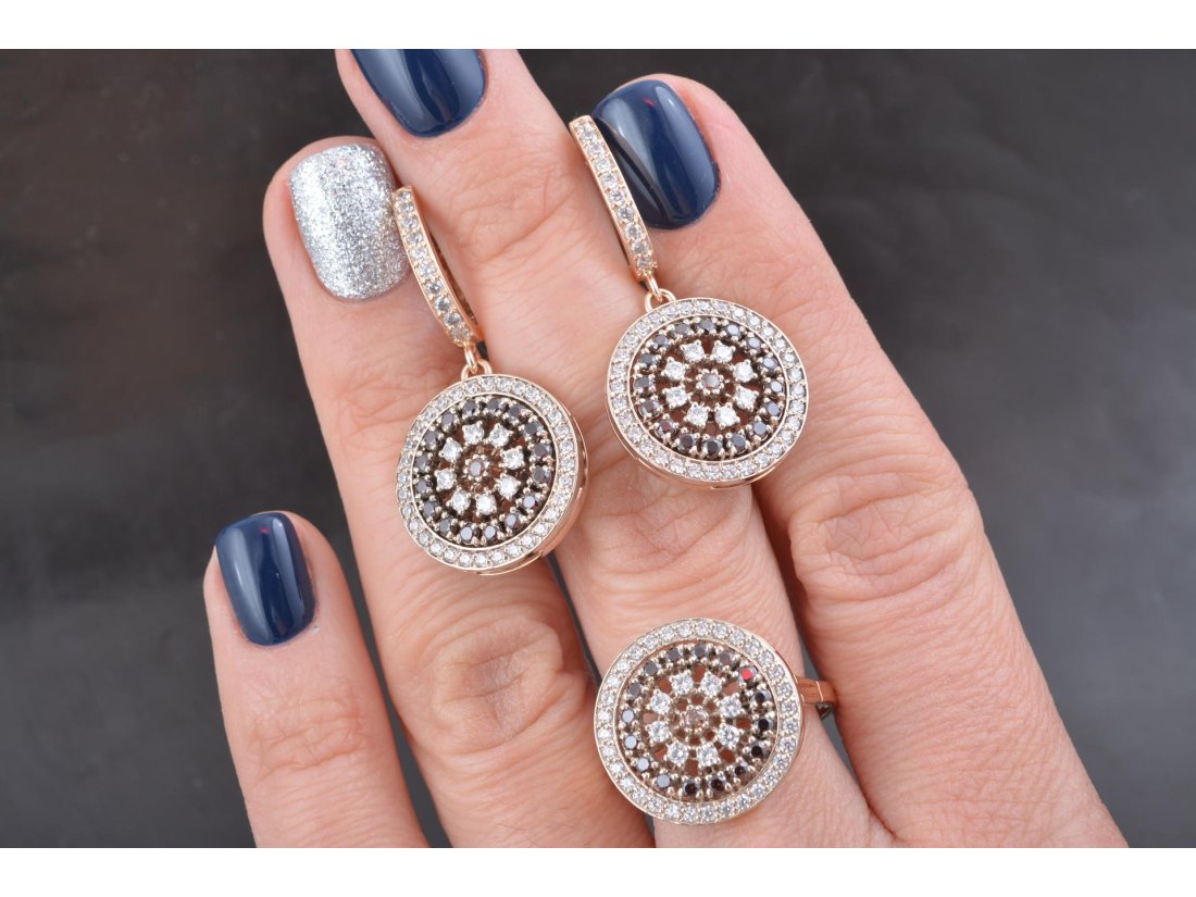 Гарнітур з розсипом каміння