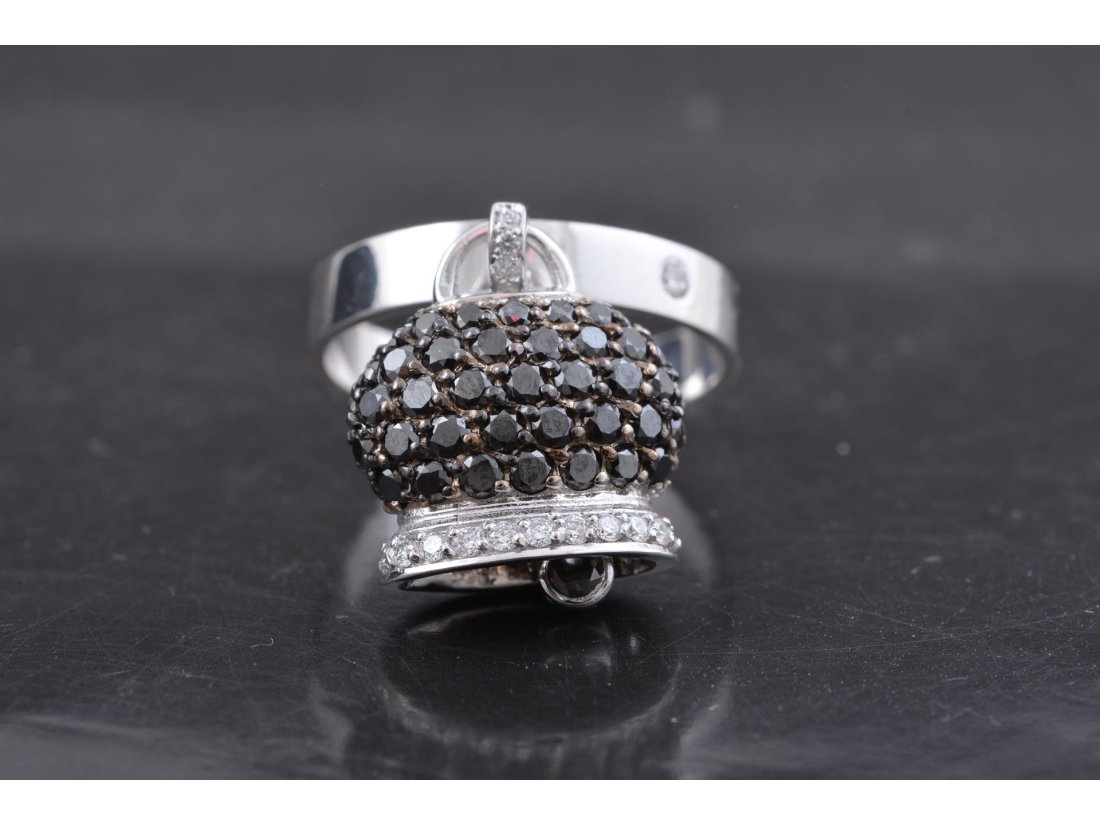 Жіноча каблучка у стилі Chantecler, біле золото - Багира