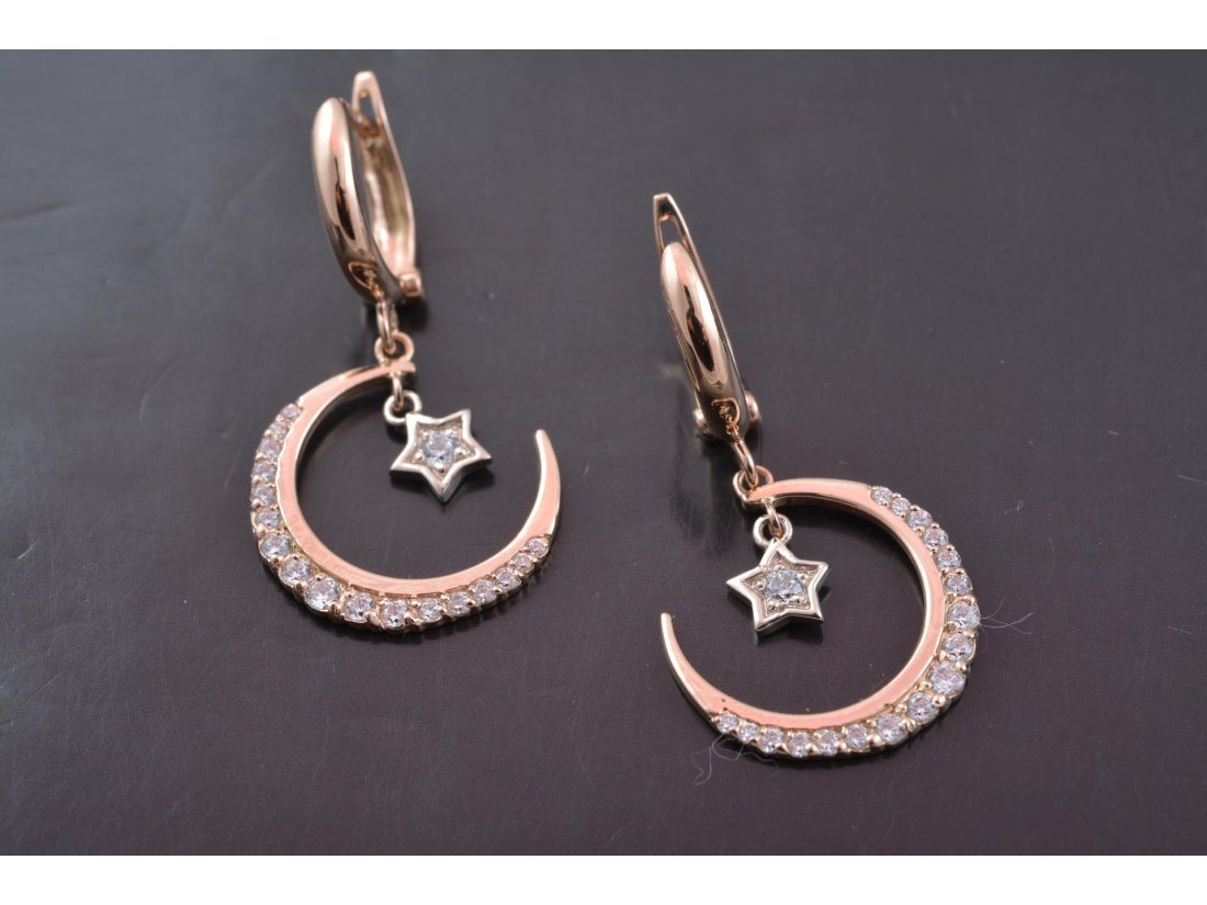 Сережки "Півмісяць із зіркою" - Багира