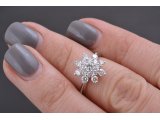 Каблучка з діамантами "Сніжинка"