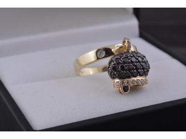 Каблучка з дзвіночком, жовте золото - Купити