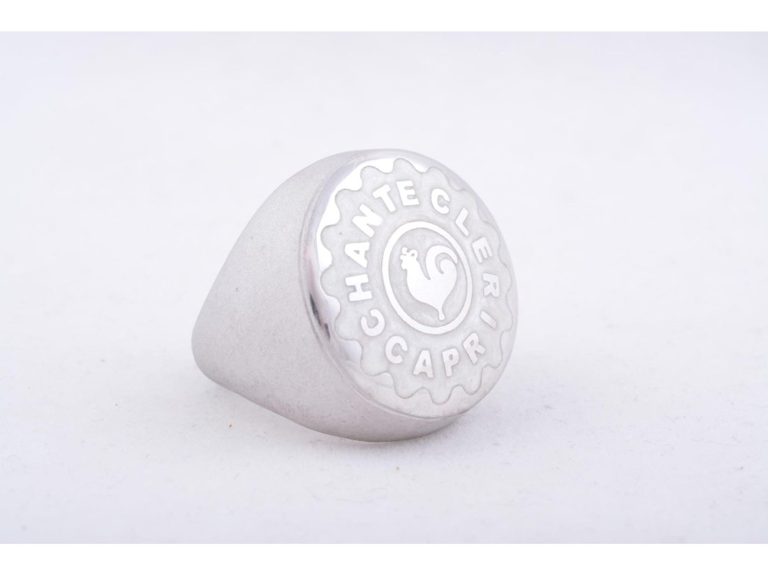 Перстень у стилі Chantecler з перламутровою емаллю