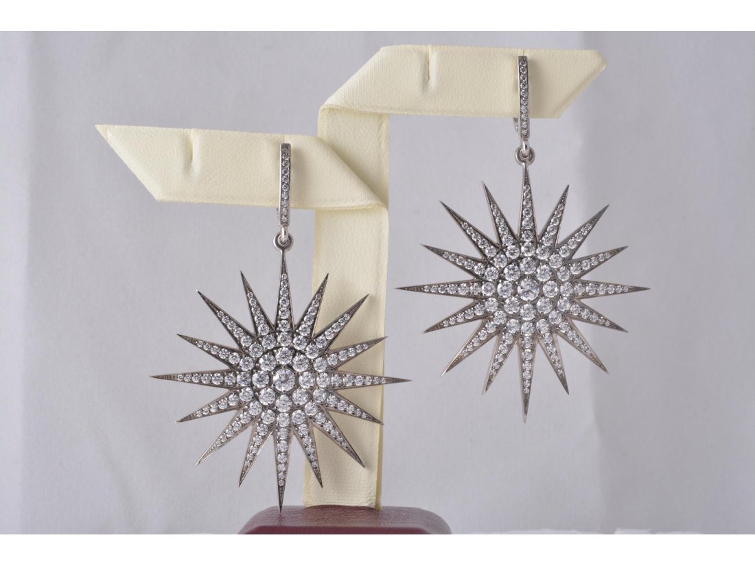 Сережки срібні у стилі Bochic