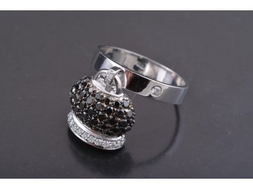 Жіноча каблучка у стилі Chantecler, біле золото - Купити